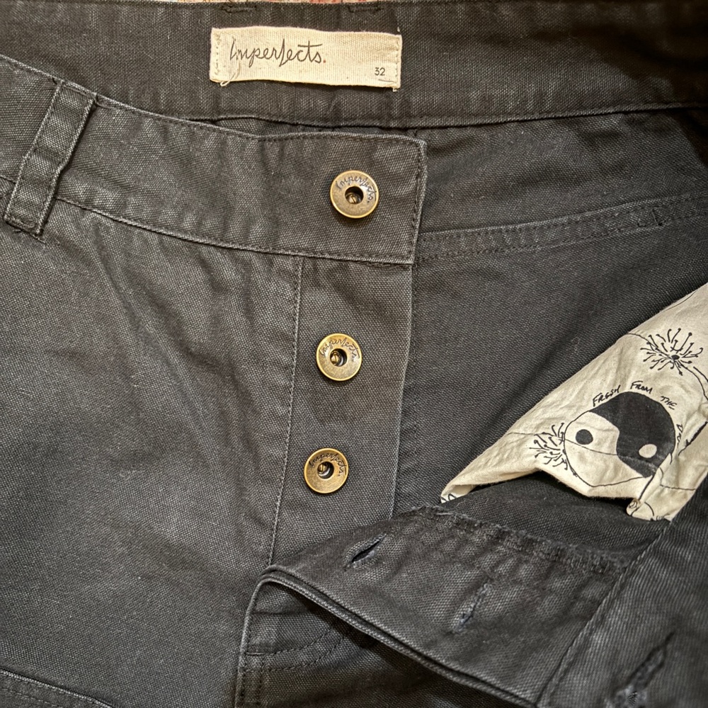 Imperfects Dungaree Pant in Obsidian Canvas 32x32 (wears like a 33)